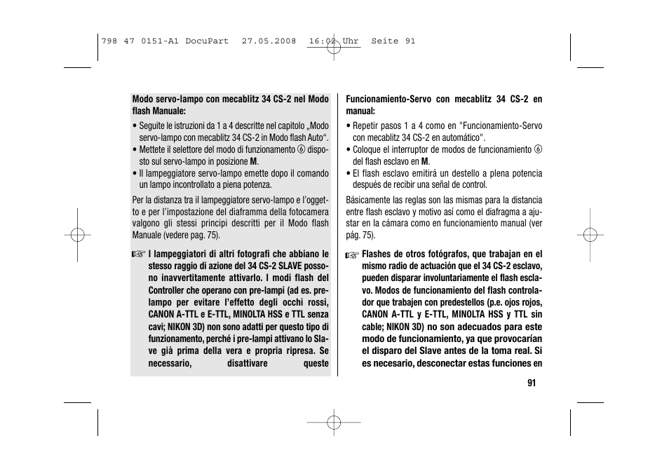 Metz 58 AF-1 P User Manual | Page 91 / 108