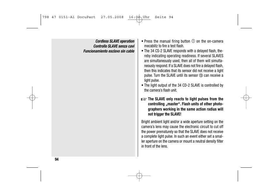 Metz 58 AF-1 P User Manual | Page 94 / 108