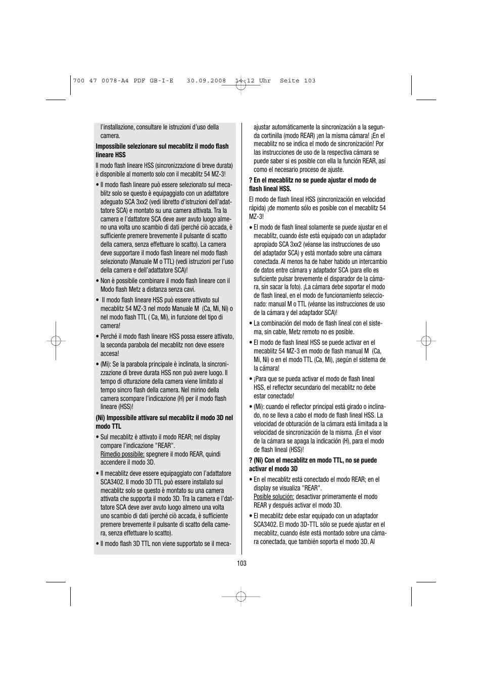 Metz Mecablitz 54 MZ-3 User Manual | Page 103 / 122