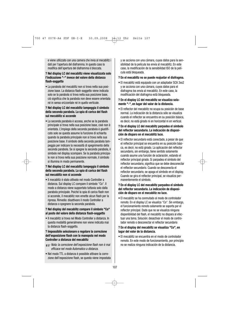 Metz Mecablitz 54 MZ-3 User Manual | Page 107 / 122