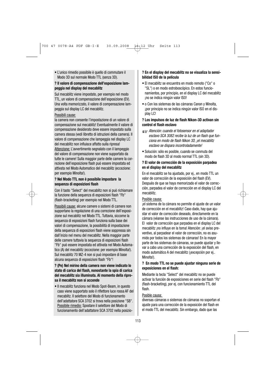 Metz Mecablitz 54 MZ-3 User Manual | Page 113 / 122