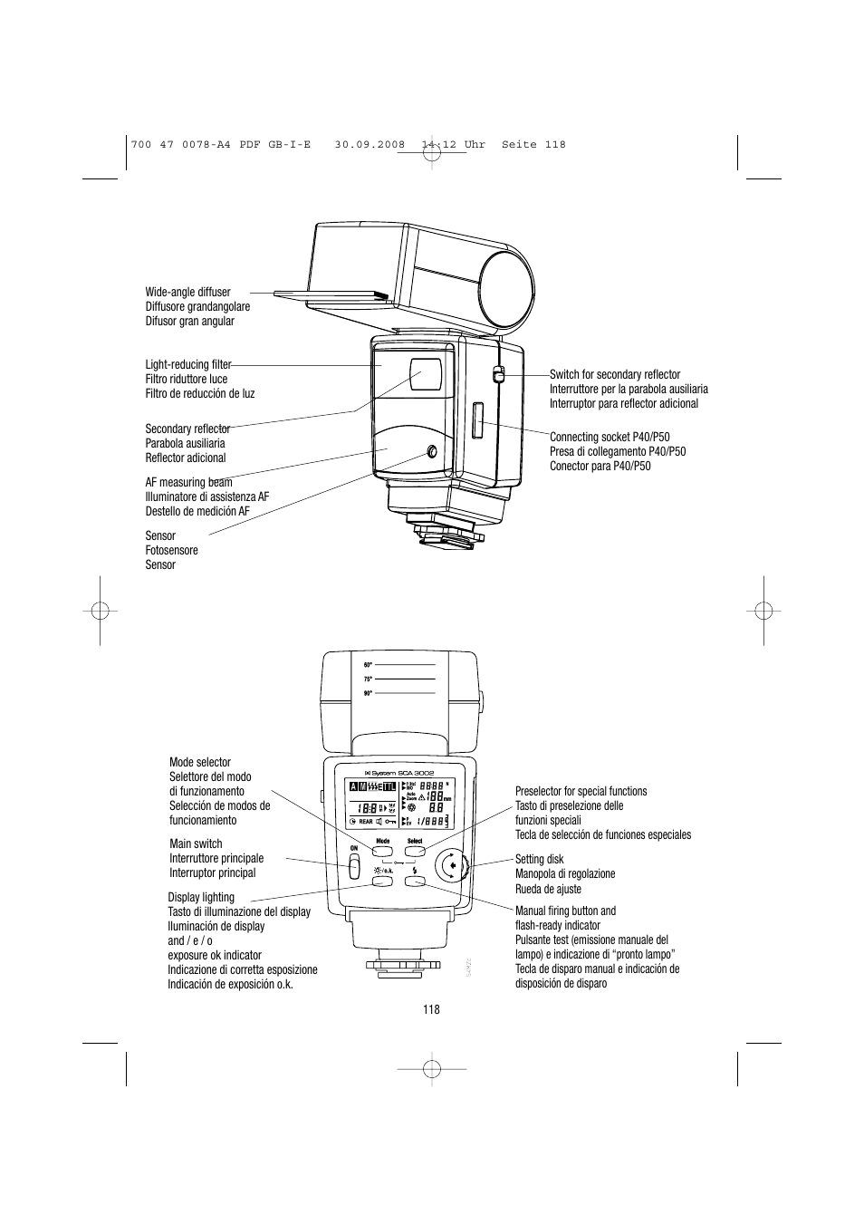 Metz Mecablitz 54 MZ-3 User Manual | Page 118 / 122