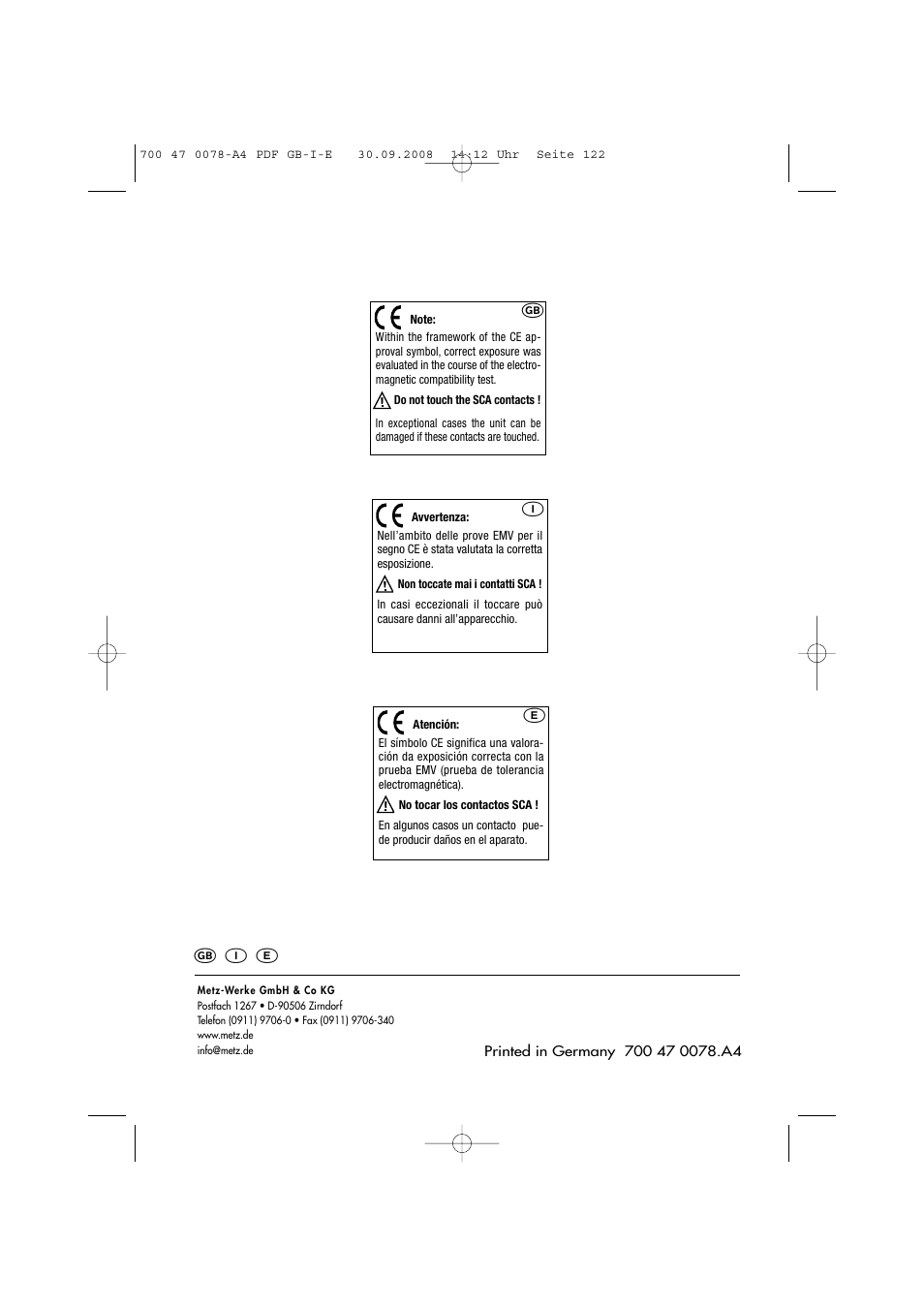 Ķ ƴ į | Metz Mecablitz 54 MZ-3 User Manual | Page 122 / 122