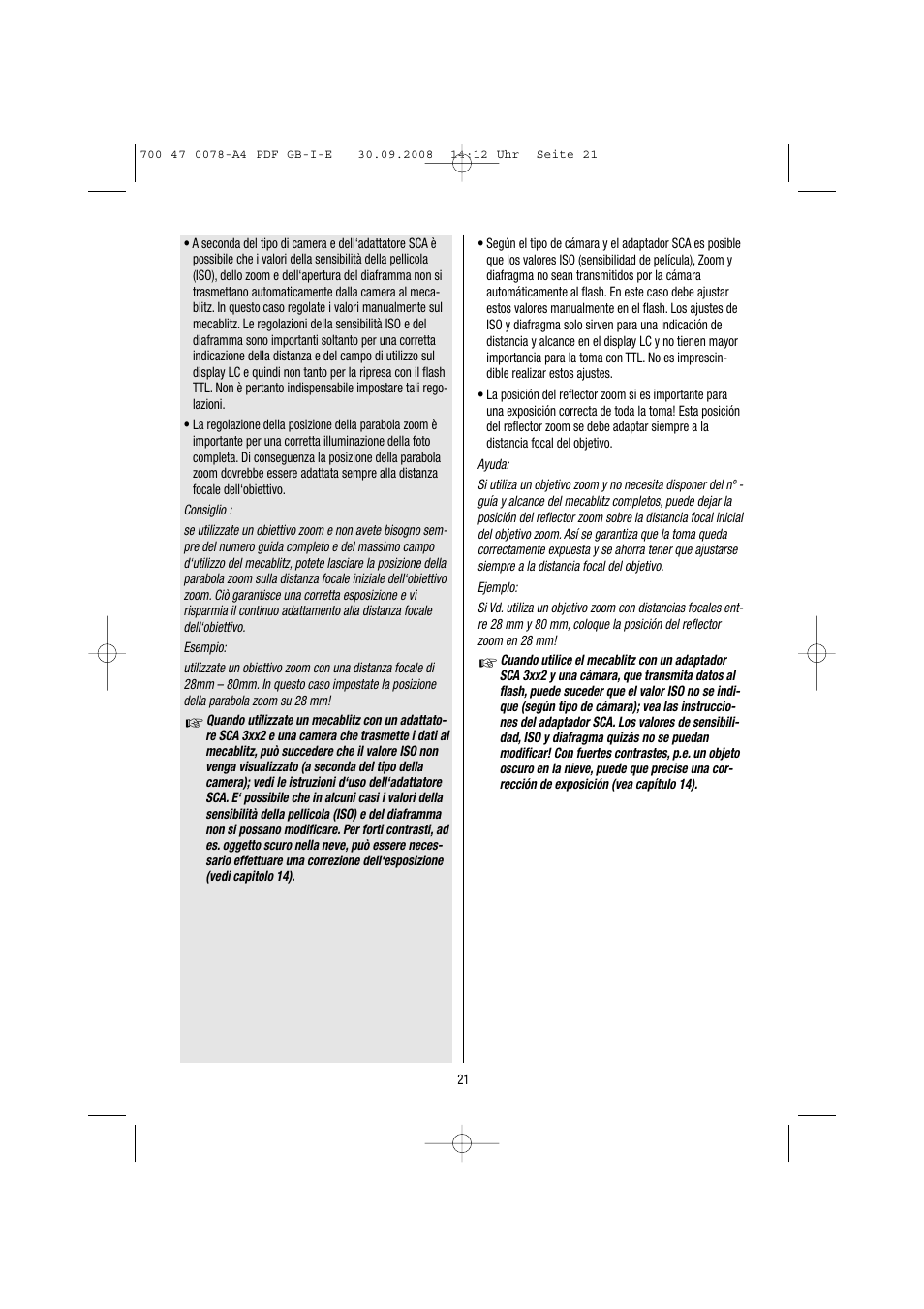 Metz Mecablitz 54 MZ-3 User Manual | Page 21 / 122