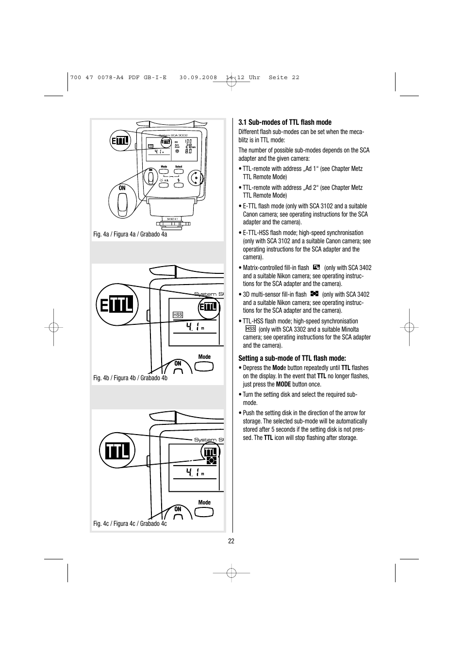 Metz Mecablitz 54 MZ-3 User Manual | Page 22 / 122