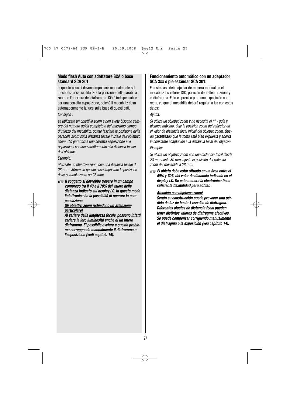Metz Mecablitz 54 MZ-3 User Manual | Page 27 / 122