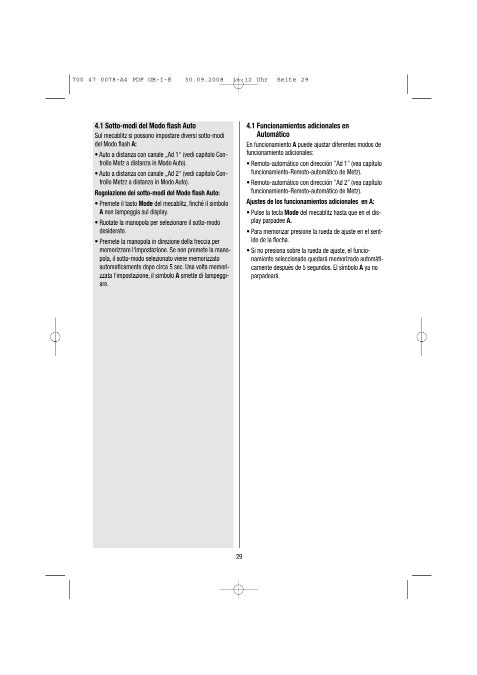 Metz Mecablitz 54 MZ-3 User Manual | Page 29 / 122