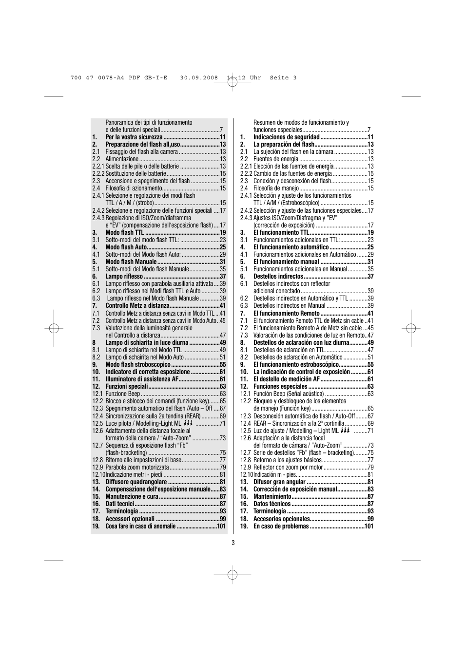Metz Mecablitz 54 MZ-3 User Manual | Page 3 / 122