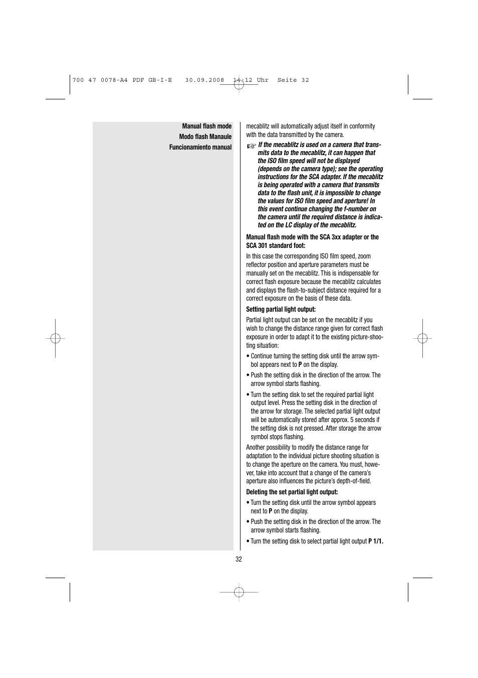 Metz Mecablitz 54 MZ-3 User Manual | Page 32 / 122