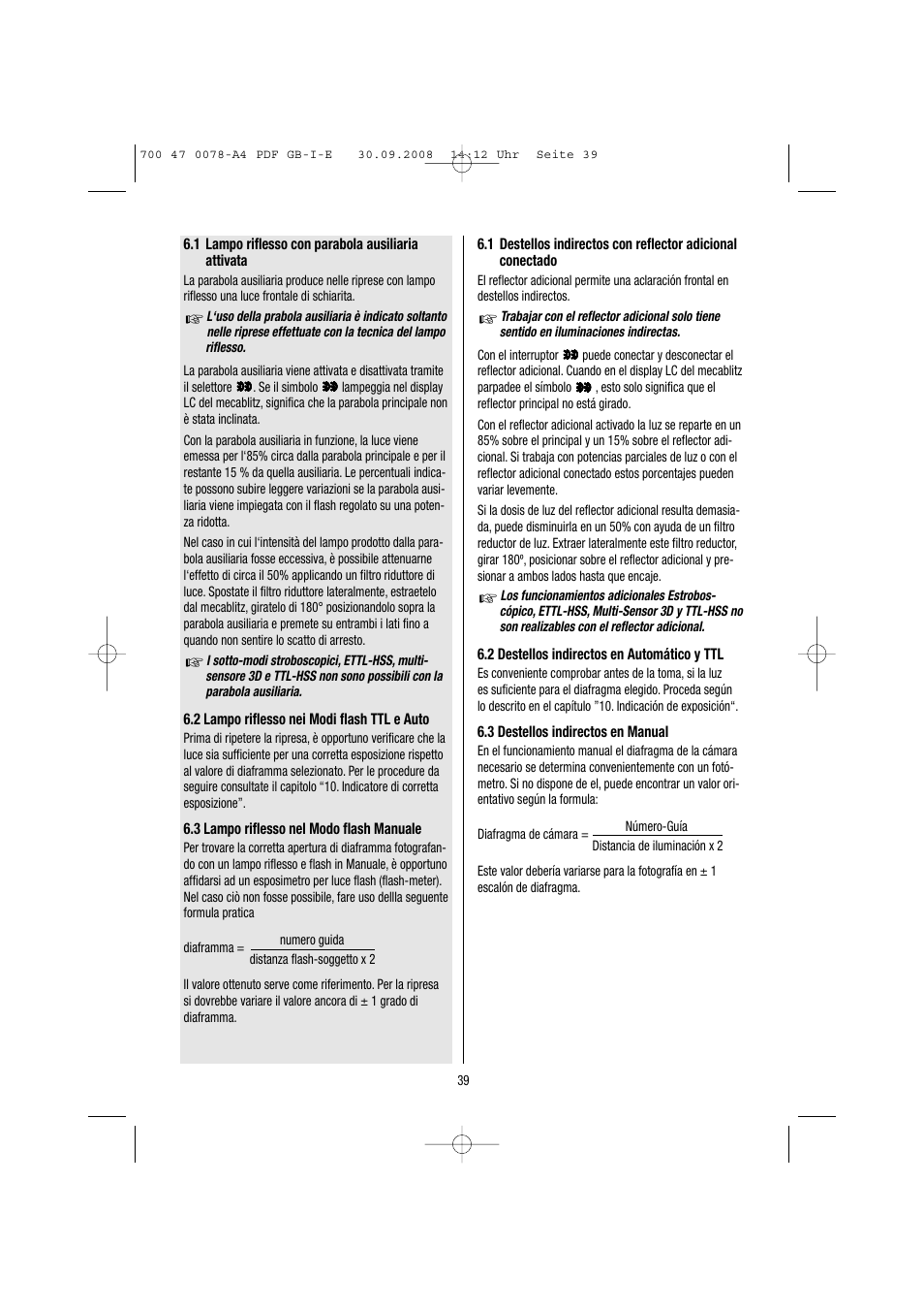 Metz Mecablitz 54 MZ-3 User Manual | Page 39 / 122