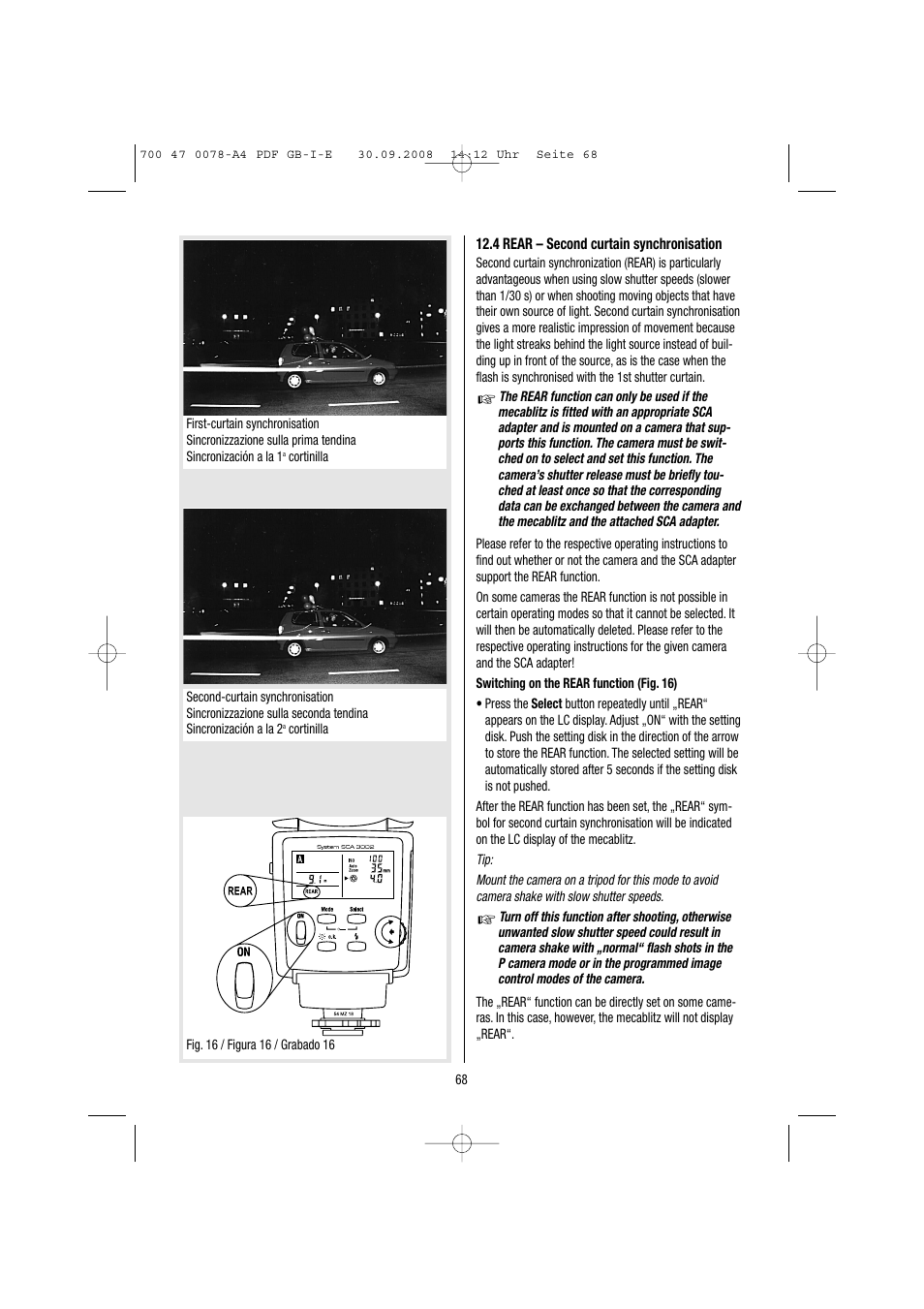 Metz Mecablitz 54 MZ-3 User Manual | Page 68 / 122