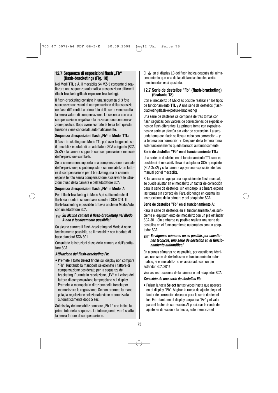 Metz Mecablitz 54 MZ-3 User Manual | Page 75 / 122