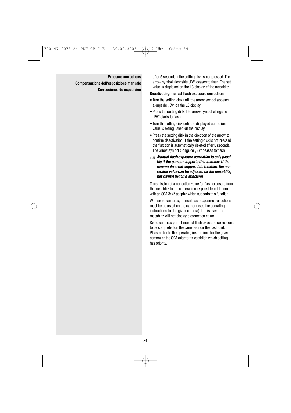 Metz Mecablitz 54 MZ-3 User Manual | Page 84 / 122