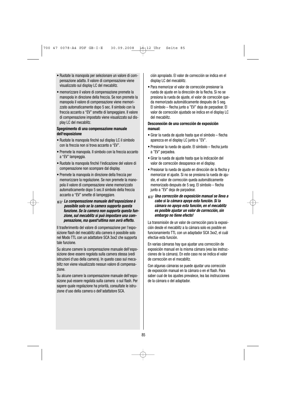 Metz Mecablitz 54 MZ-3 User Manual | Page 85 / 122