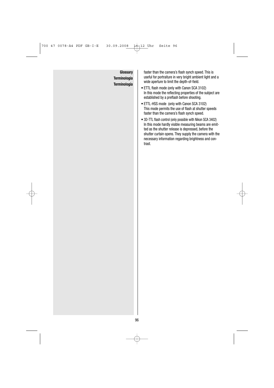 Metz Mecablitz 54 MZ-3 User Manual | Page 96 / 122