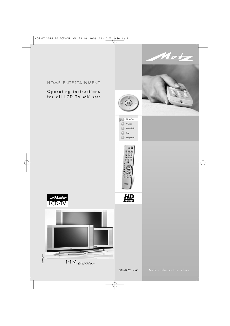 Metz LCD-TV User Manual | 110 pages