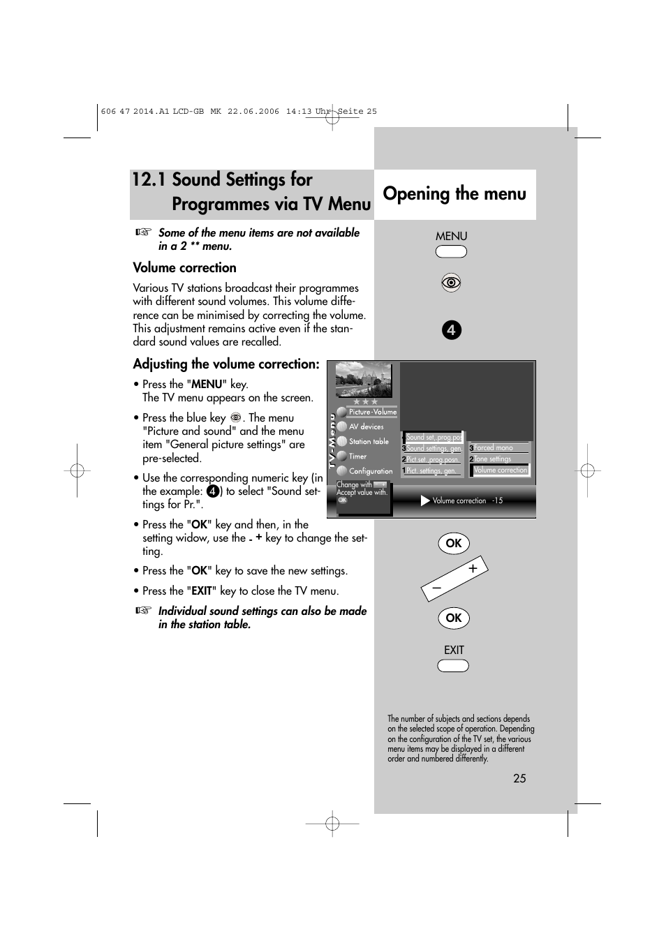 Metz LCD-TV User Manual | Page 25 / 110