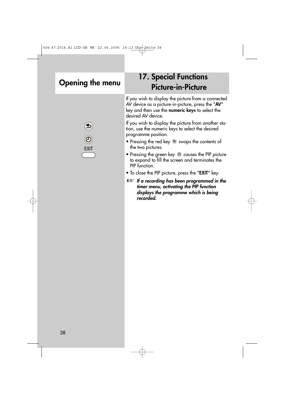 Metz LCD-TV User Manual | Page 38 / 110