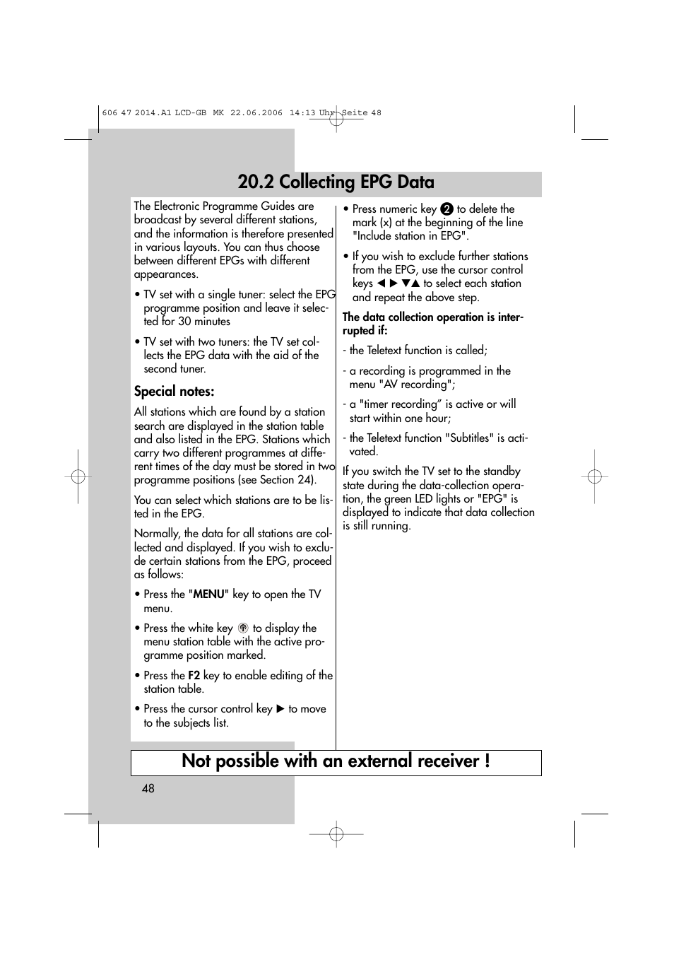 Metz LCD-TV User Manual | Page 48 / 110