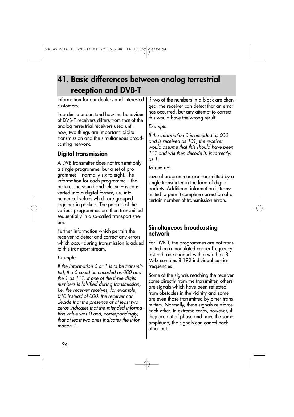 Metz LCD-TV User Manual | Page 94 / 110