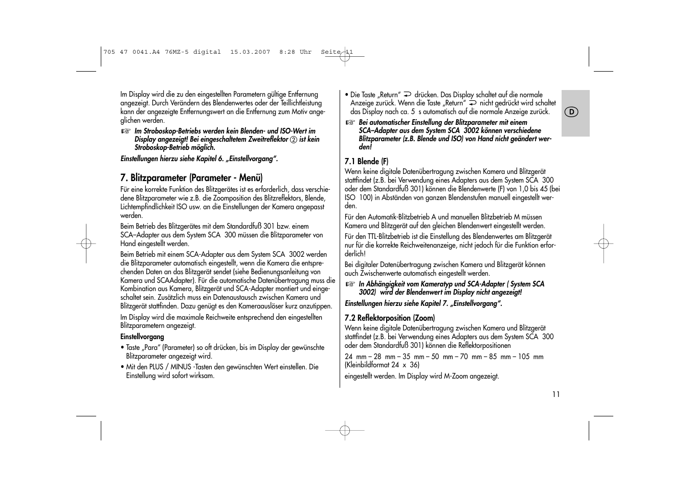 Metz 76 MZ-5 User Manual | Page 11 / 148