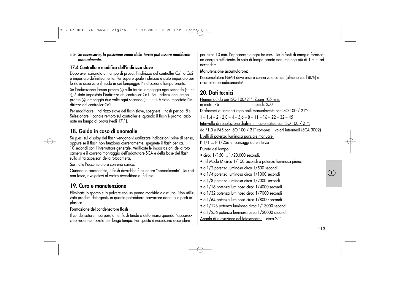 Metz 76 MZ-5 User Manual | Page 113 / 148