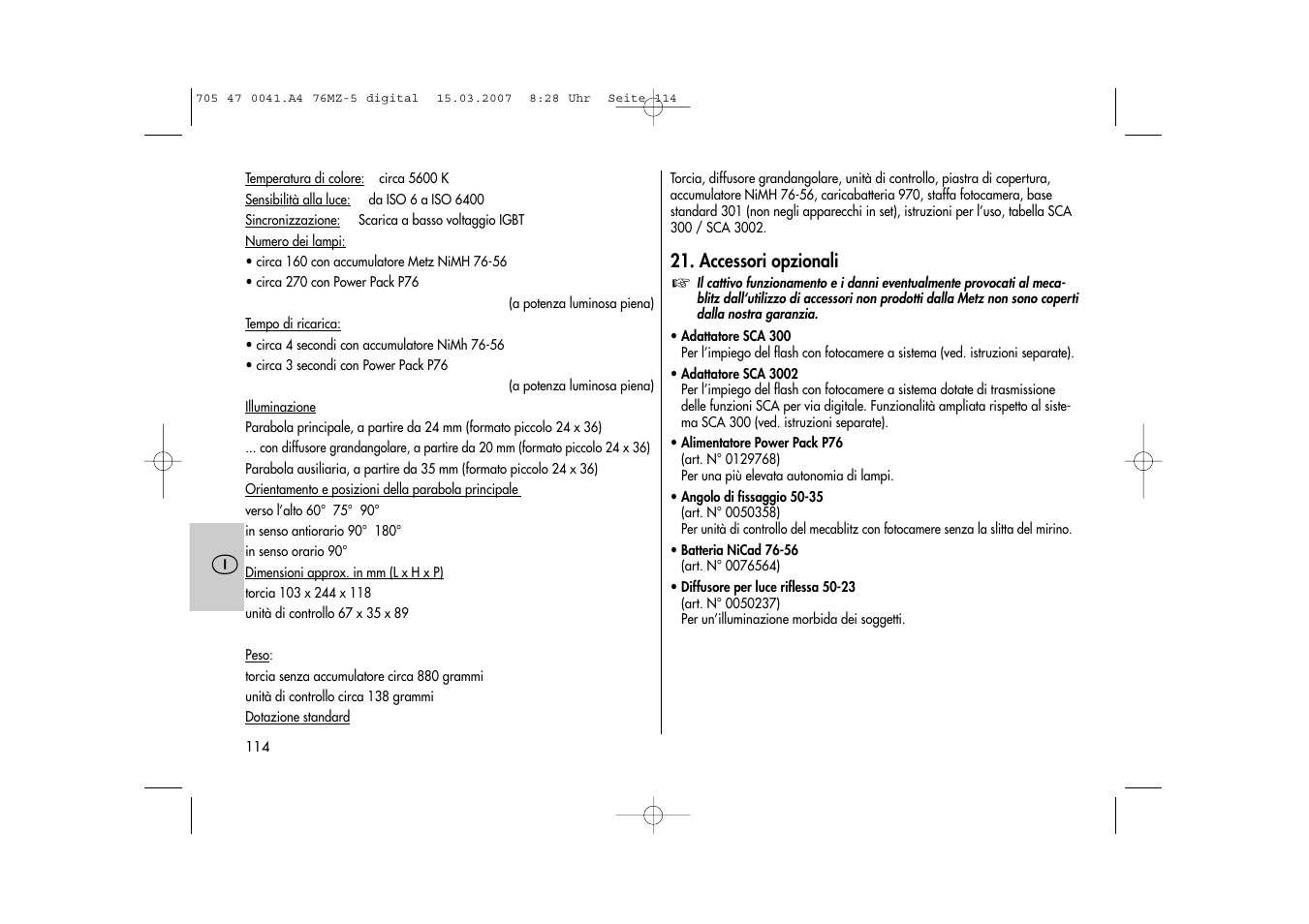 Metz 76 MZ-5 User Manual | Page 114 / 148