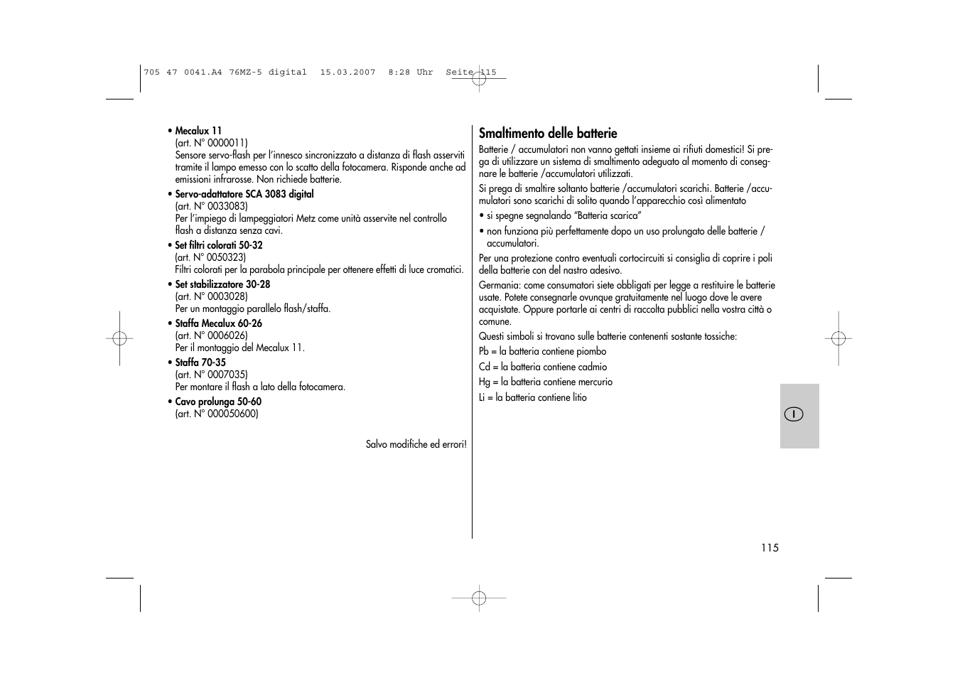 Metz 76 MZ-5 User Manual | Page 115 / 148