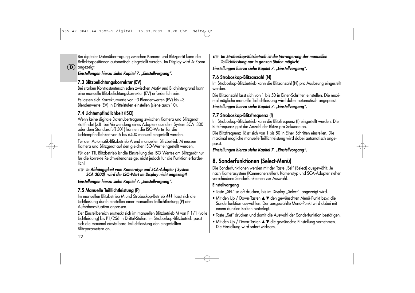 Metz 76 MZ-5 User Manual | Page 12 / 148