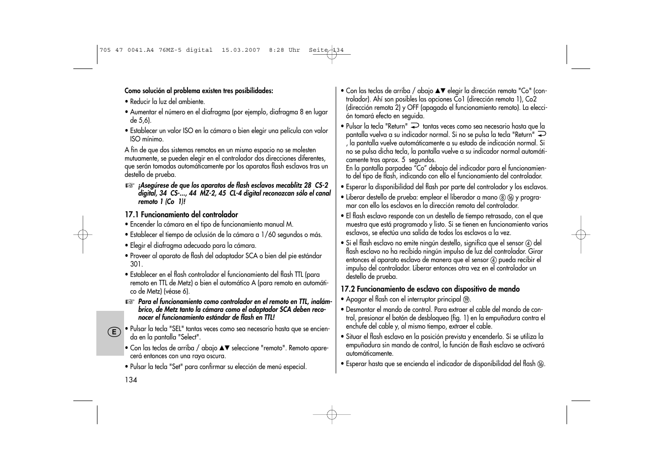 Metz 76 MZ-5 User Manual | Page 134 / 148