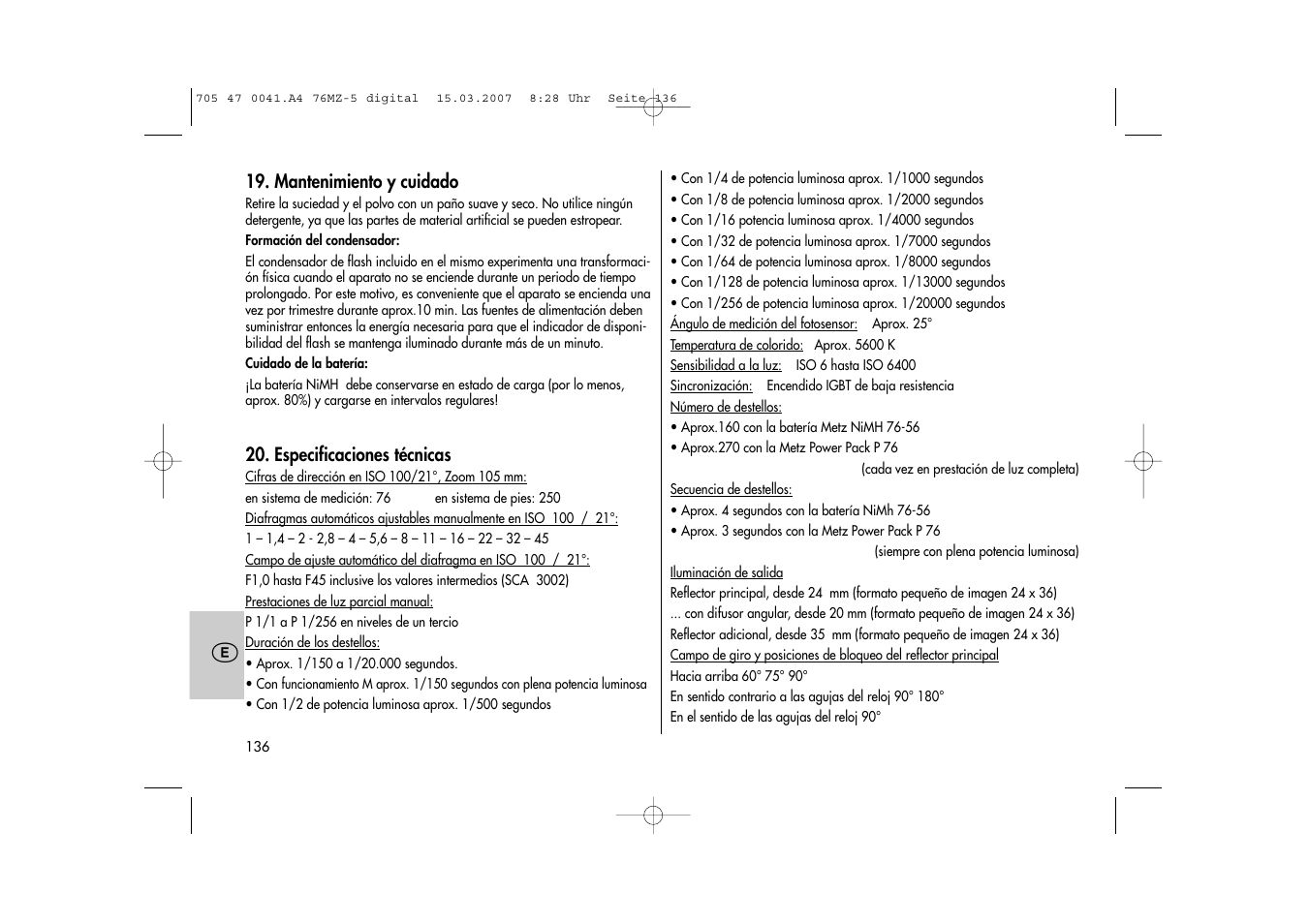 Metz 76 MZ-5 User Manual | Page 136 / 148