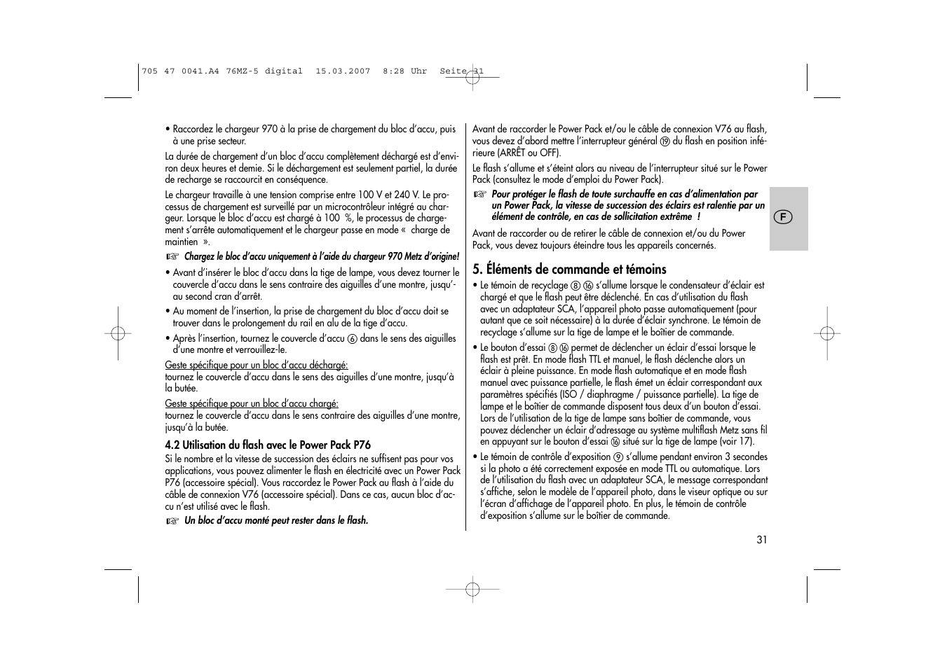 Metz 76 MZ-5 User Manual | Page 31 / 148