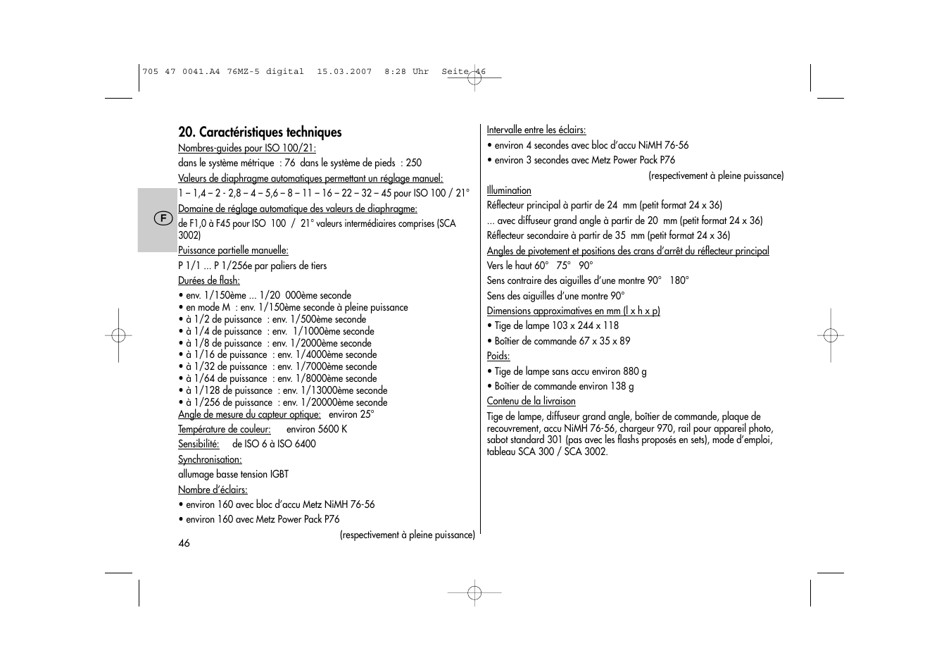 Metz 76 MZ-5 User Manual | Page 46 / 148