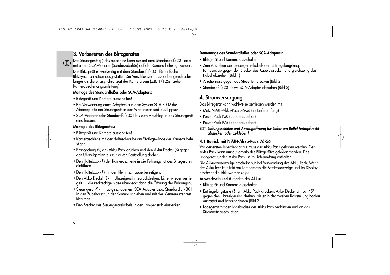 Metz 76 MZ-5 User Manual | Page 6 / 148