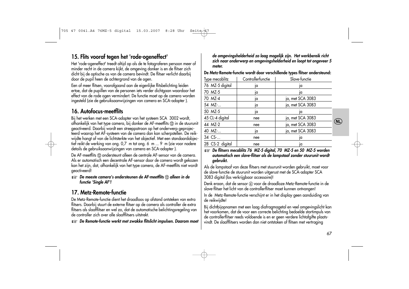 Metz 76 MZ-5 User Manual | Page 67 / 148