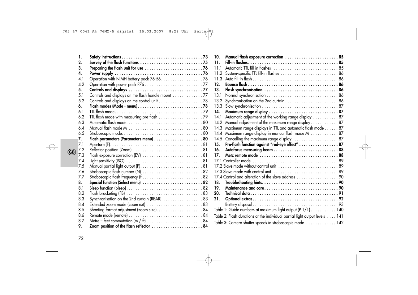 Metz 76 MZ-5 User Manual | Page 72 / 148