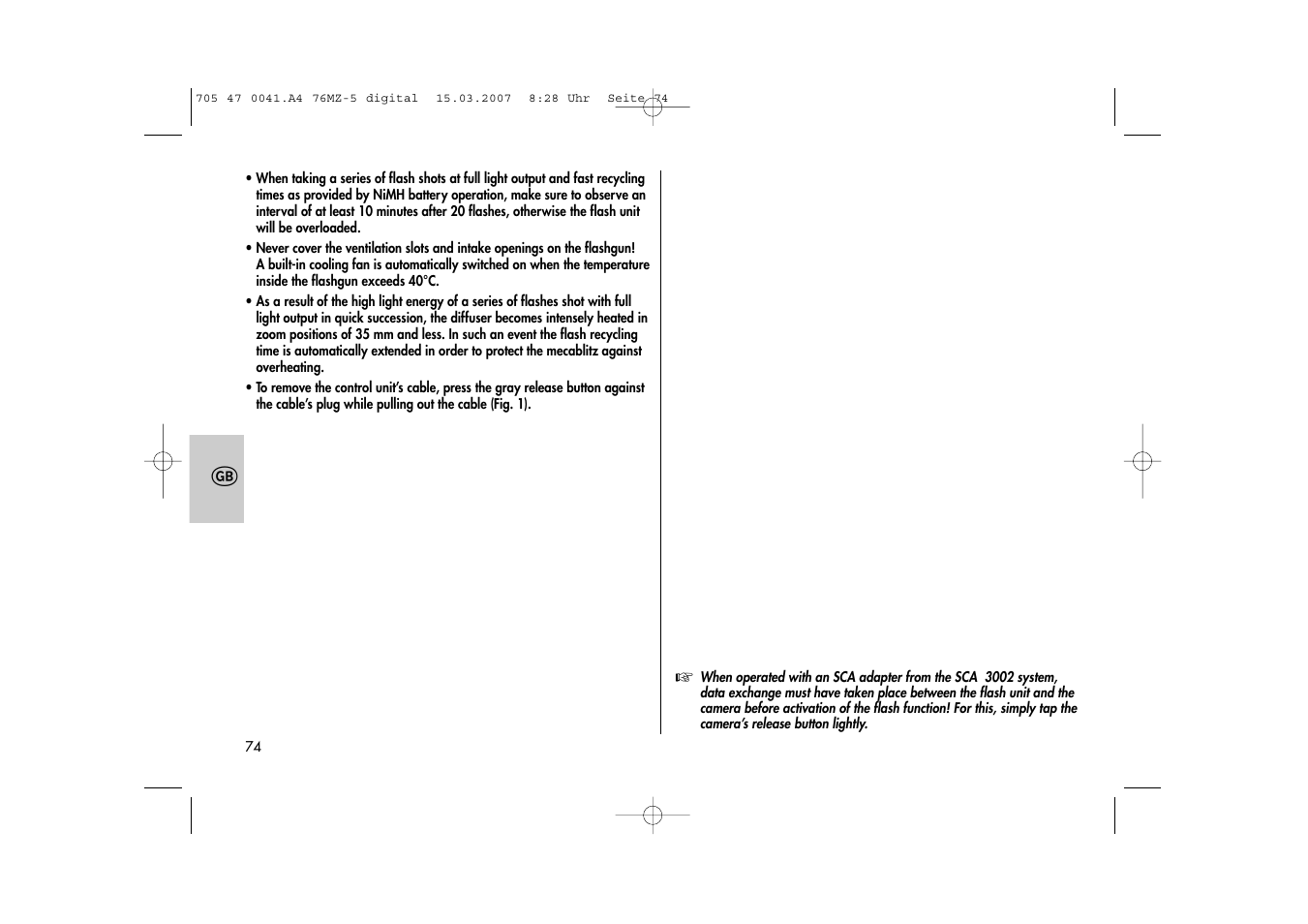 Metz 76 MZ-5 User Manual | Page 74 / 148