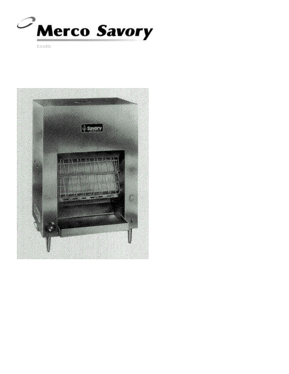 Merco Savory CG-30 User Manual | 4 pages