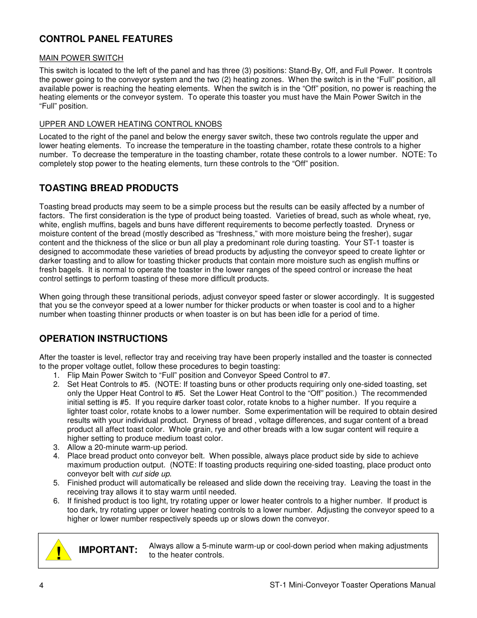 Merco Savory ST-1 User Manual | Page 4 / 8