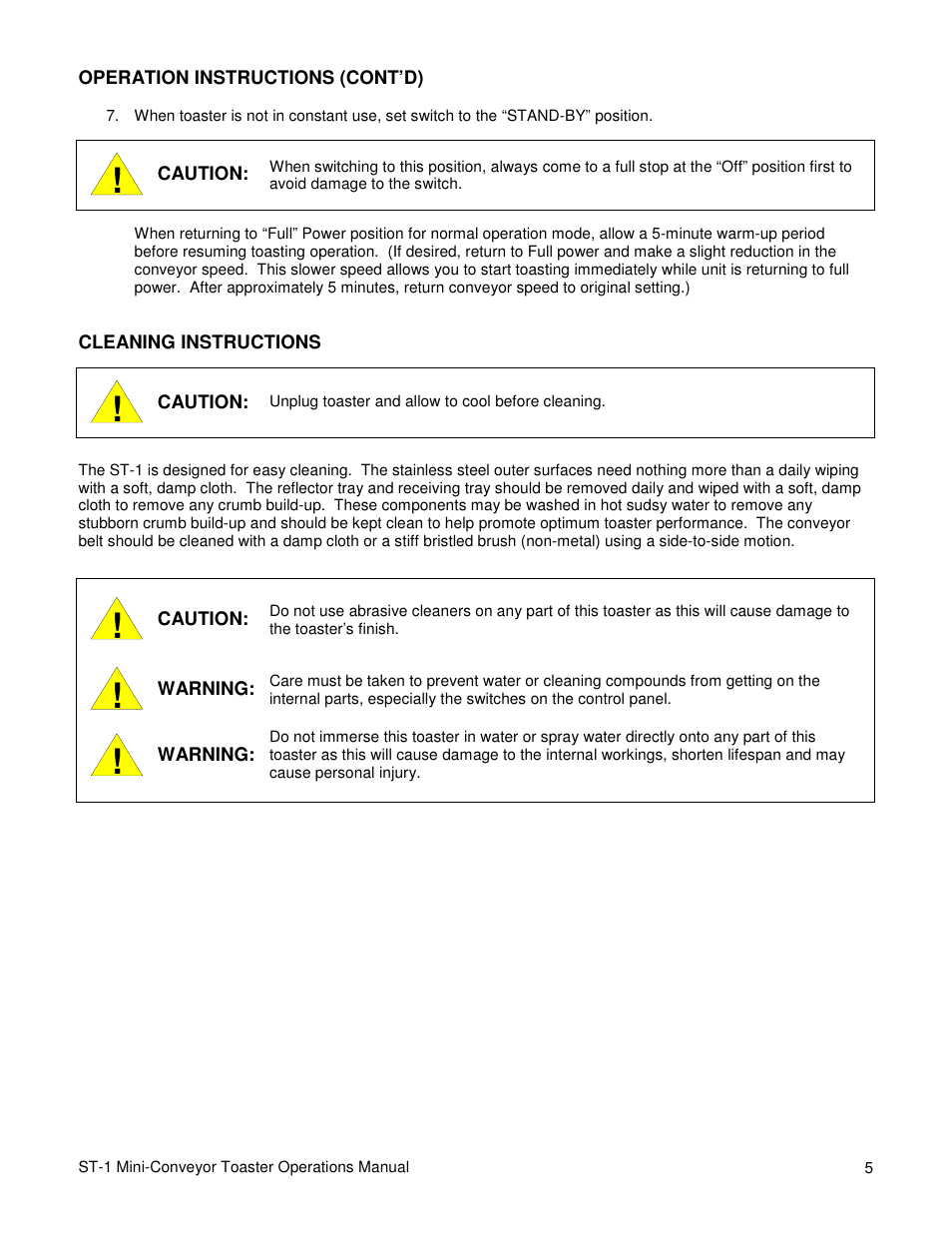 Merco Savory ST-1 User Manual | Page 5 / 8
