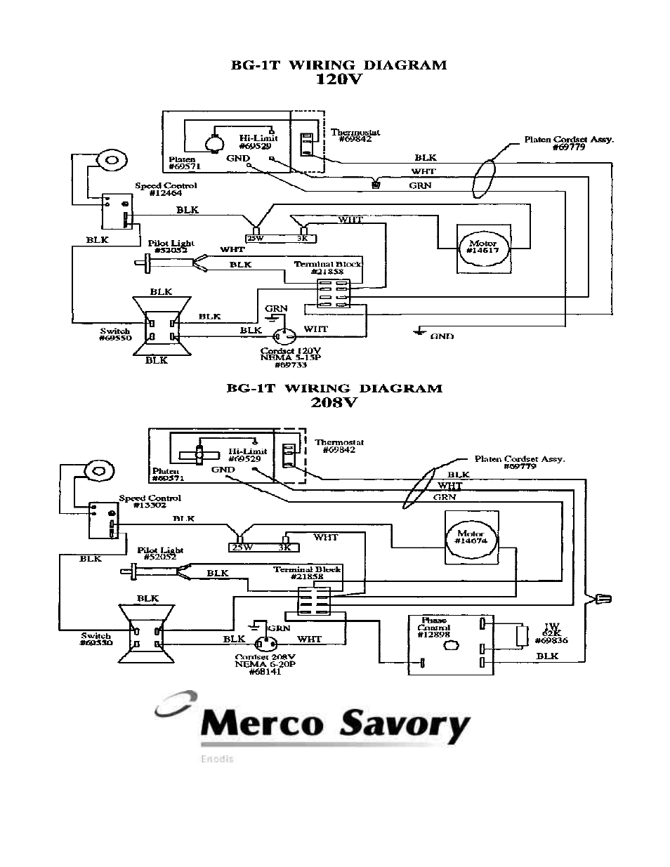 Merco Savory BG-1T User Manual | Page 4 / 4