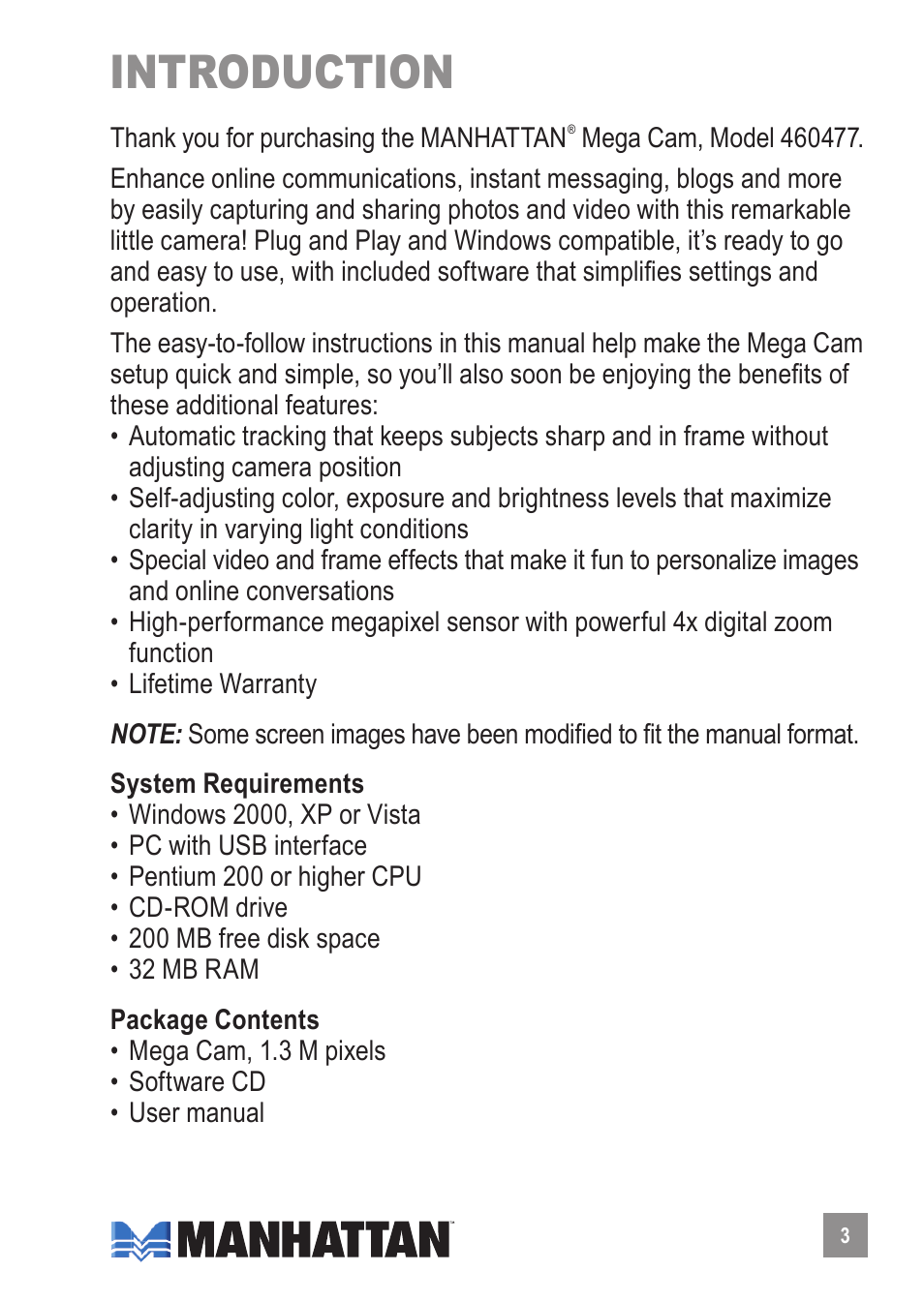 Introduction | Manhattan Computer Products 460477 User Manual | Page 3 / 12
