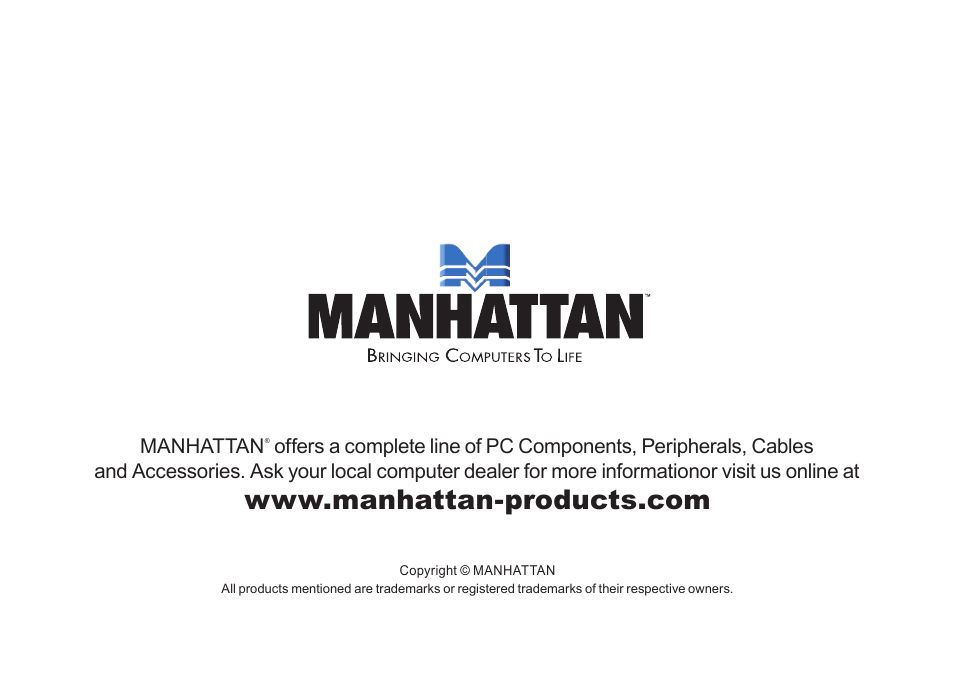 Manhattan Computer Products 175883 User Manual | Page 8 / 8