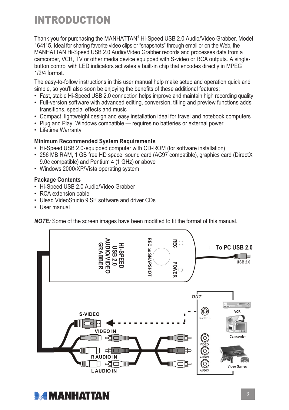 Introduction | Manhattan Computer Products 164115 User Manual | Page 3 / 12