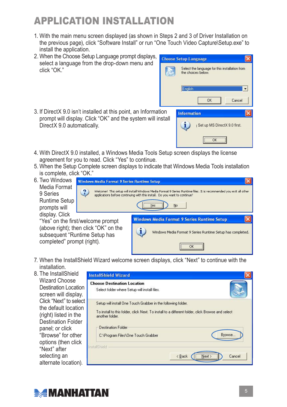 Application installation | Manhattan Computer Products 164115 User Manual | Page 5 / 12