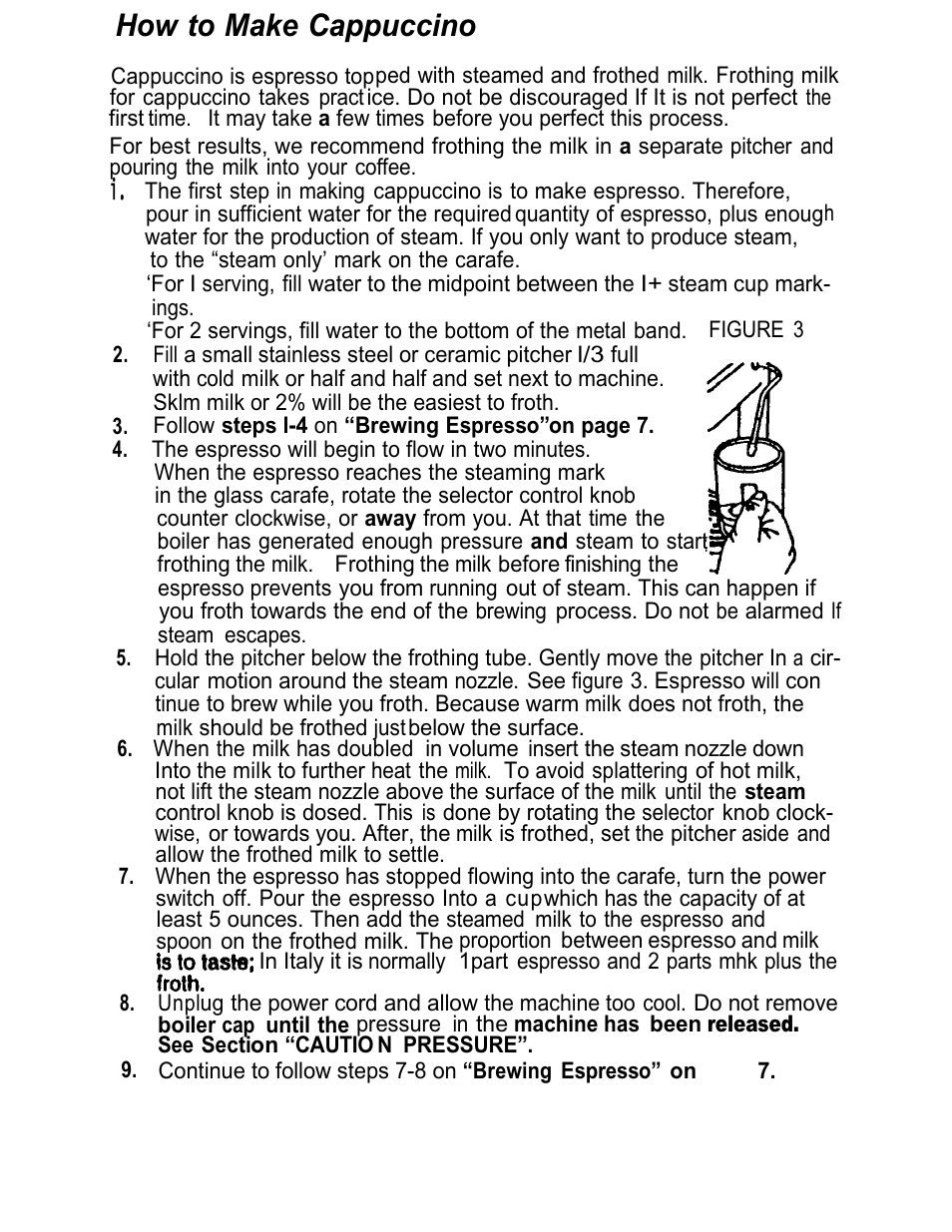 How to make cappuccino | Mr. Coffee ECM11 User Manual | Page 8 / 12