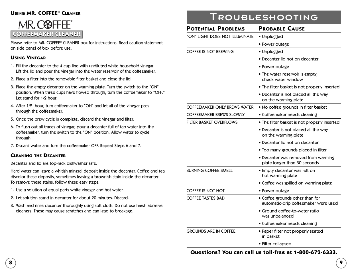 Mr. Coffee TF5 User Manual | Page 5 / 12