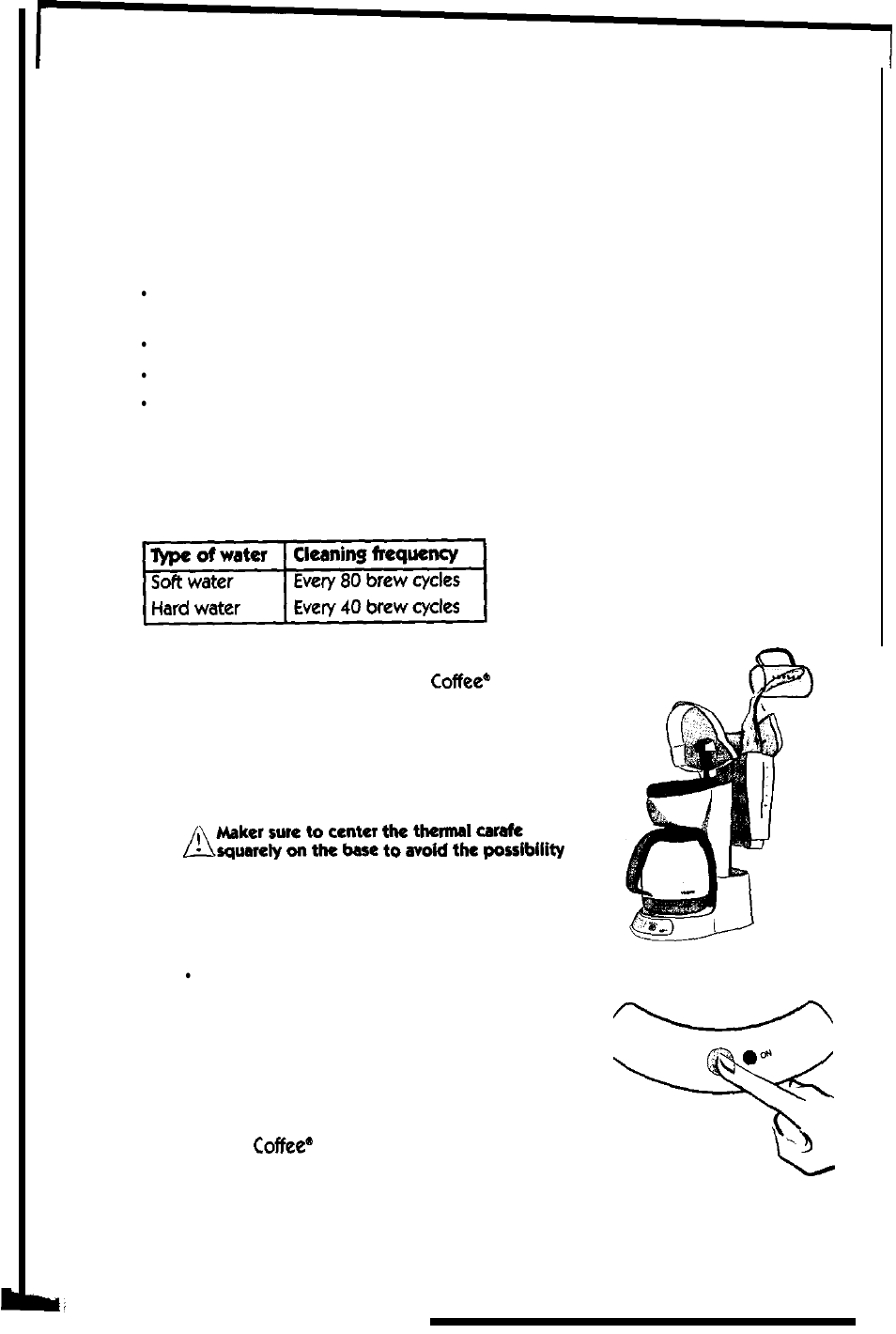 Maintaining your coffeemaker, Cleaning the coffeemaker | Mr. Coffee URTX87D User Manual | Page 11 / 16