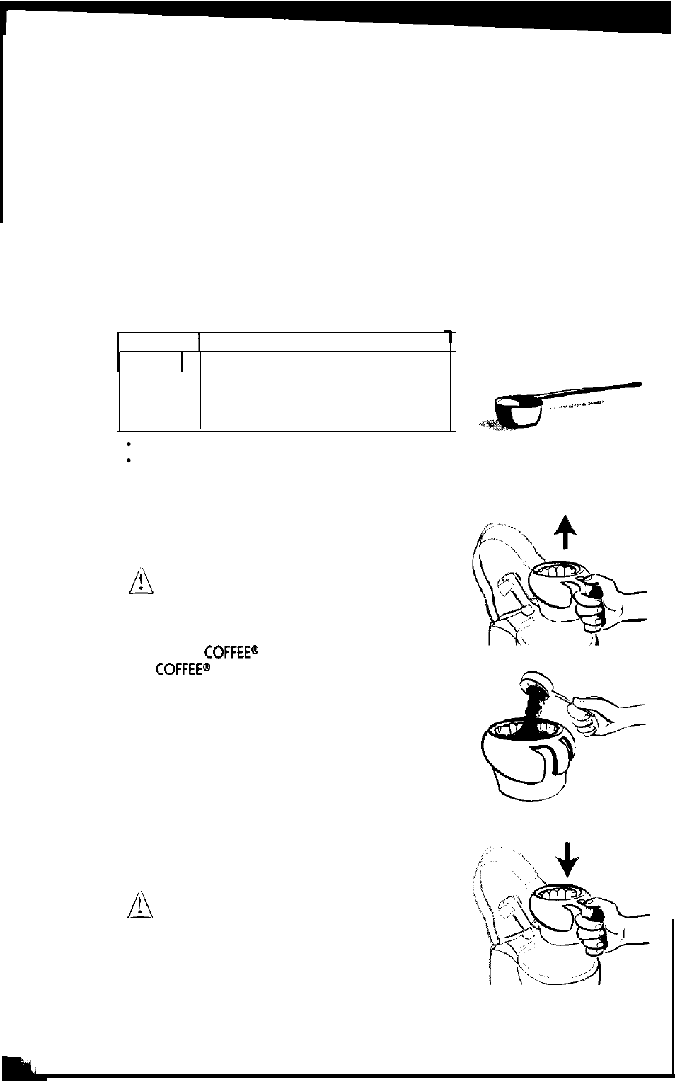 Brewing coffee, Cleaning the coffeemaker before first use, Selecting and measuring ground coffee | Adding water and ground coffee, First | Mr. Coffee URTX87D User Manual | Page 8 / 16