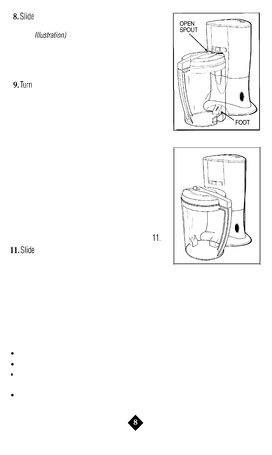 See illustration) h | Mr. Coffee TM8 User Manual | Page 8 / 12